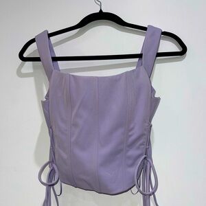 Lavender / Lilac Purple Adjustable Corset Top